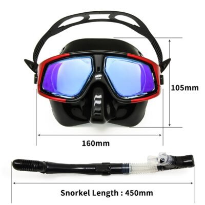 Rx Optical Diving Goggles Gear Set Hyperopia Myopia Snorkel