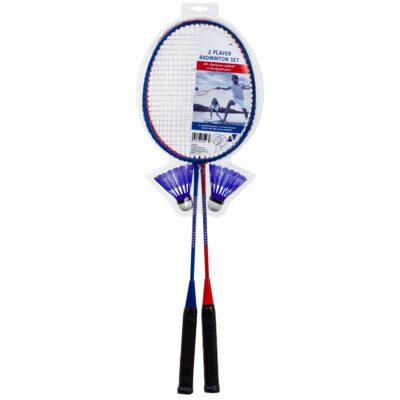 Sports Red, White and Blue 2 Player Badminton Racket Set