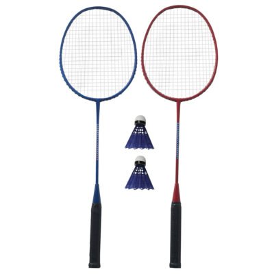 Sports Red, White and Blue 2 Player Badminton Racket Set